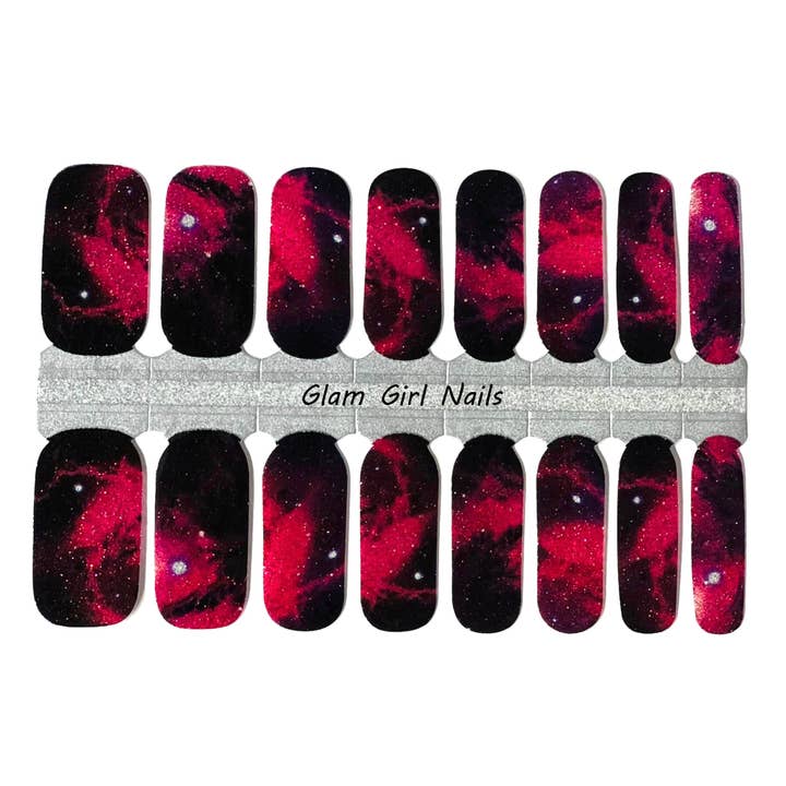 Bandes de vernis à ongles Pink Galaxy pour la vente par Glam Girl Nails
