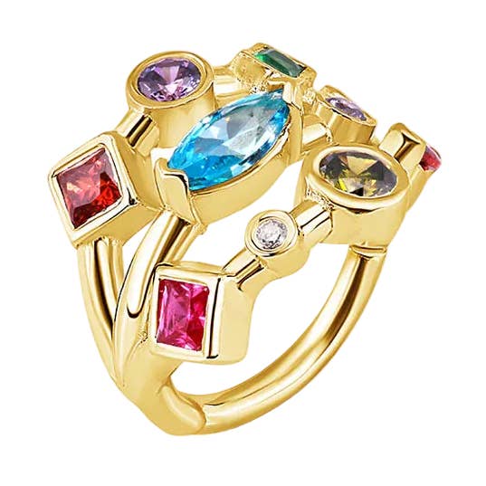 Clicker Twinkling Lights – Bague clicker sertie de gemme en or 14K/18K pour la vente par Piercing-zone