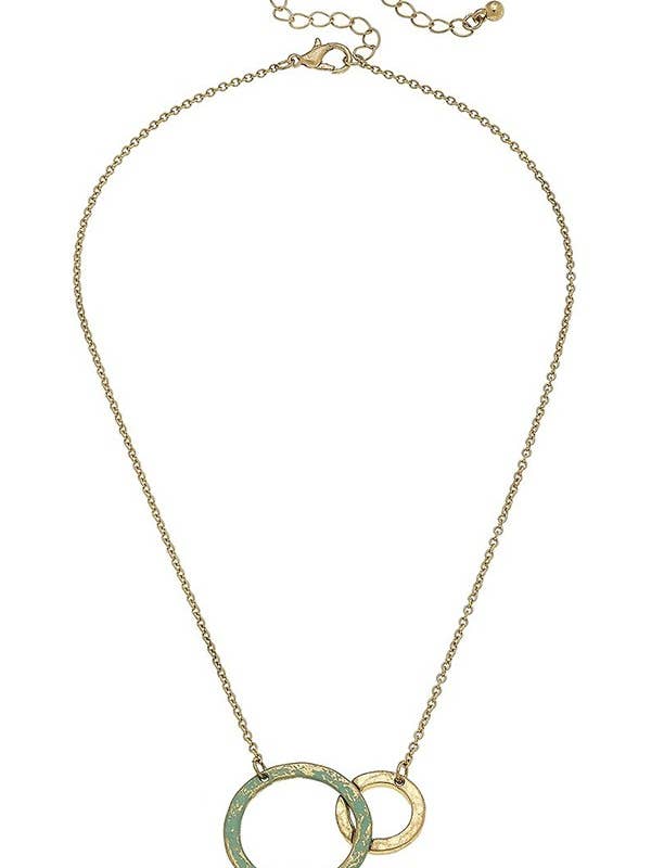 Ring Shape Metal Charm Necklace for wholesale by Suzie Q USA