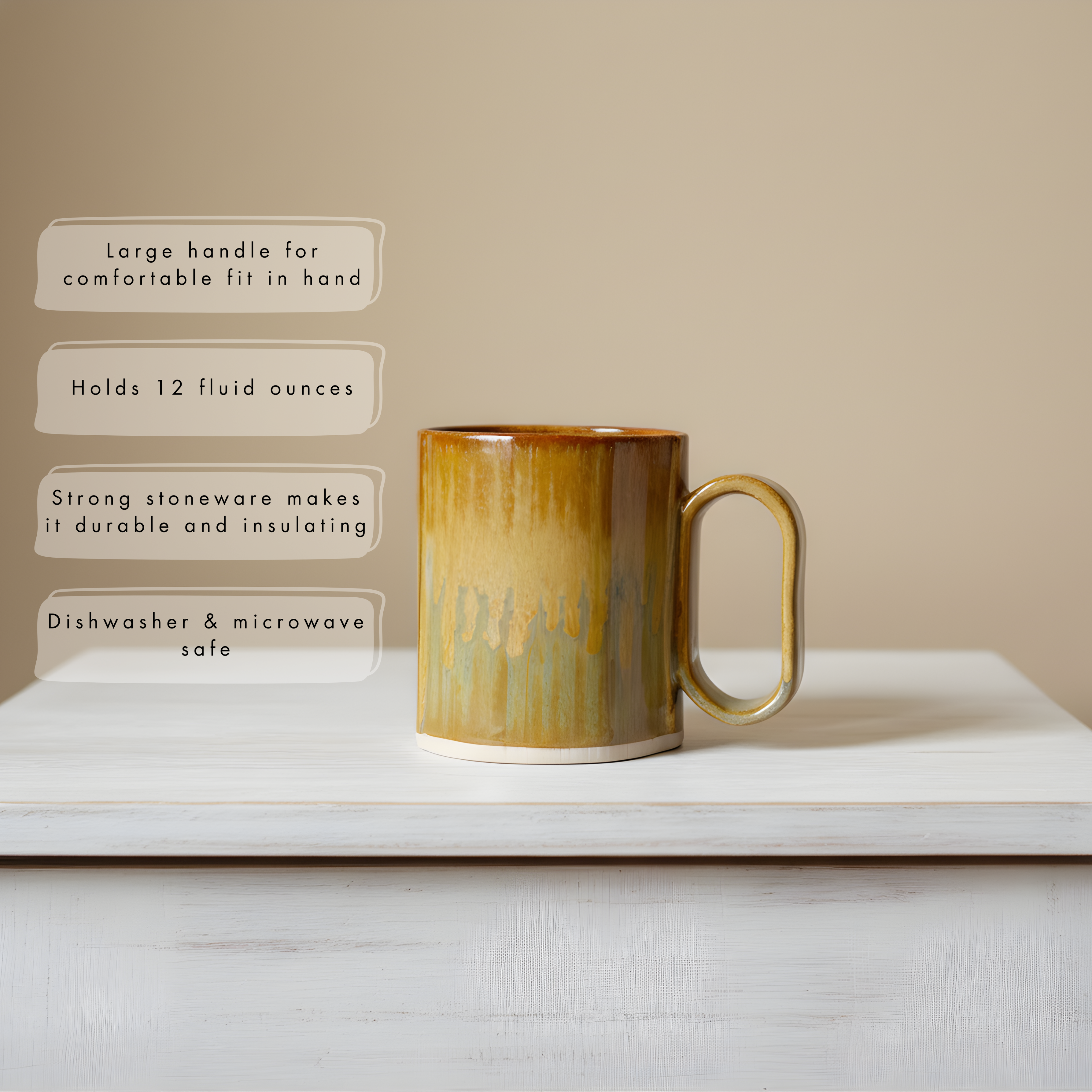 Bay Pottery – wholesale Coffee mug – Small Bay Mug - 12 oz - Stoneware Pottery7