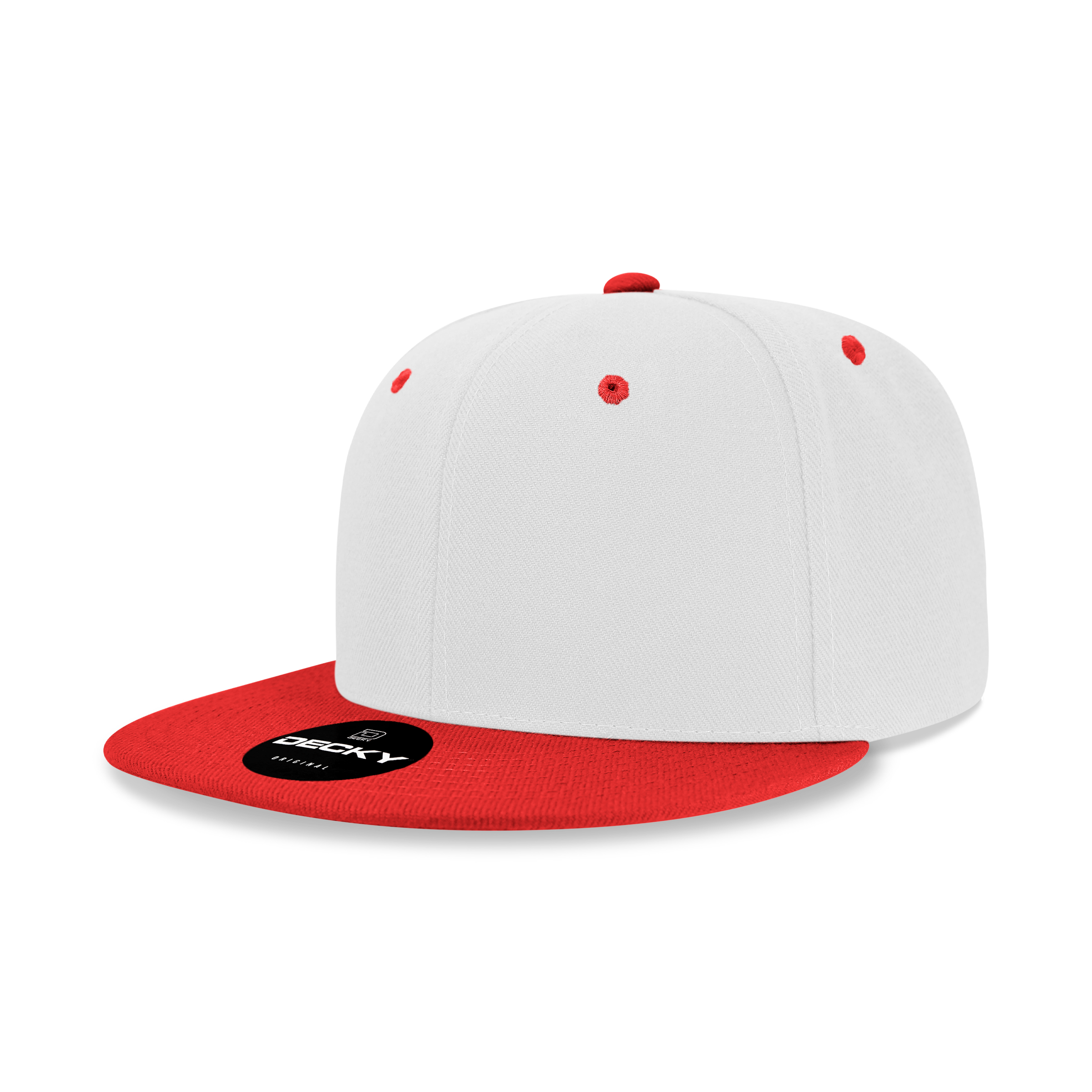 The Park Wholesale - Wholesale Flat Brim Cap - Men's - Decky 6020 - High Profile 6 Panel Snapback, Flat Bill Hat - 602010