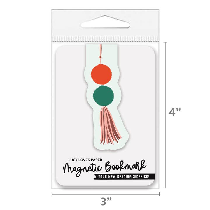 Lucy Loves Paper - Wholesale Bookmark - Magnetic Bookmark | Pom Pom Ornament