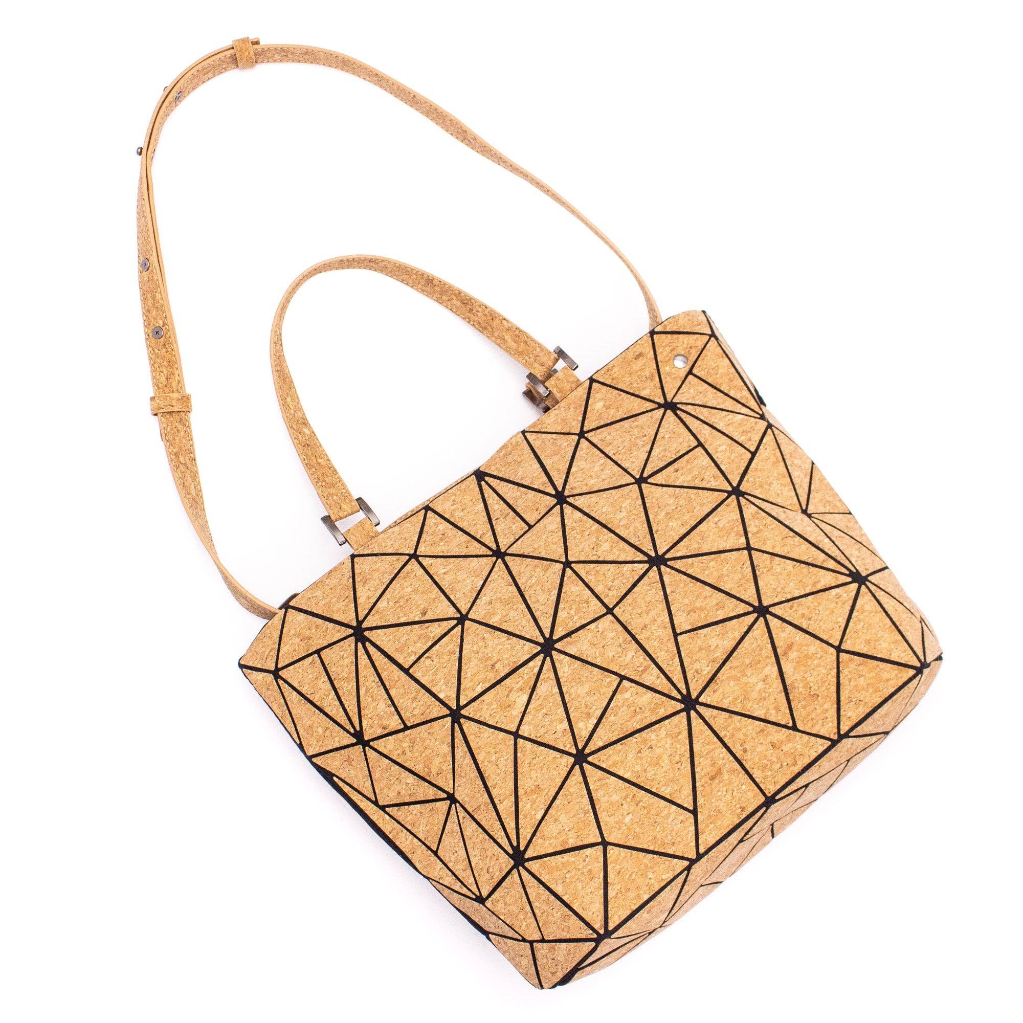Meninas Bonitas Cork - Wholesale Tote Bag - Women's - Cross-road, Geometric Cork Handbag for Women BAG-22075
