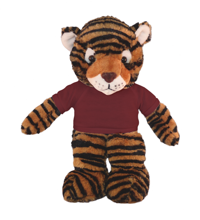 Plushland - Vendita all'ingrosso Peluche - Bambini e neonati - Peluche Floppy Tiger con maglietta personalizzata 12"2