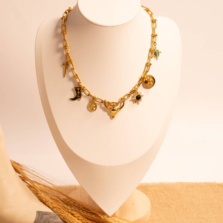 WJW - Wholesale Individual Charm/Pendant - 18K Gold PVD Stainless Steel Dagger Charm9