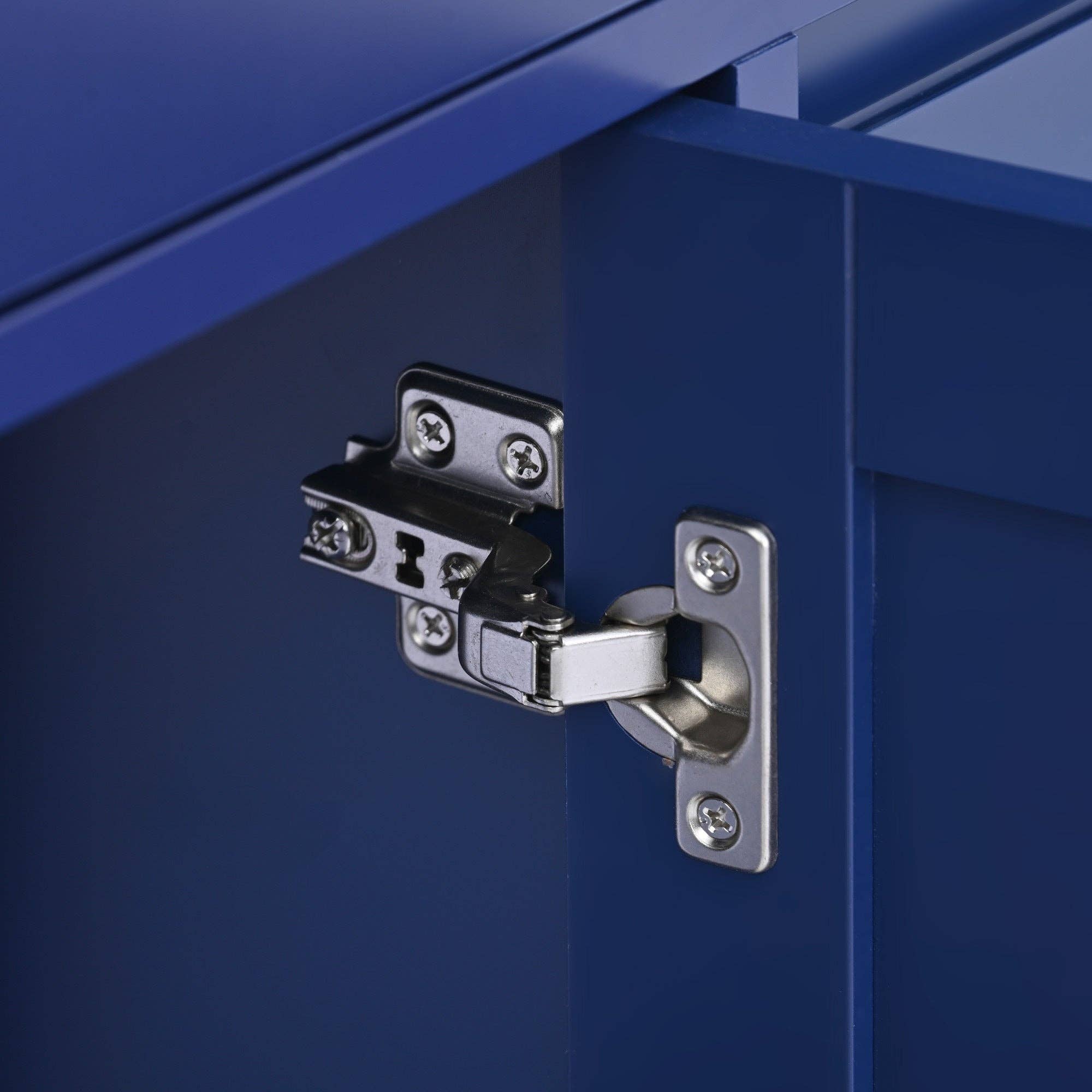 39F Inc. - Wholesale Kitchen Storage/Organizer - 53" Dark Blue Kitchen Island Cart with 8 Drawers & Wood 20