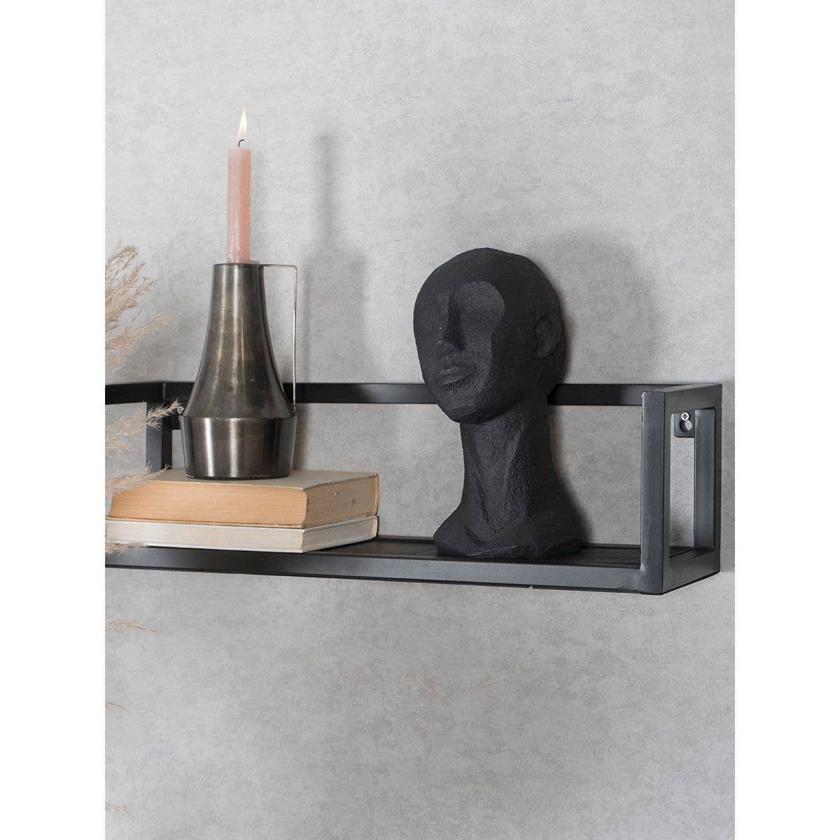 Home67 - Vente Étagères murales - Étagère murale vintage en bois de manguier noir - Set de 3 Small3