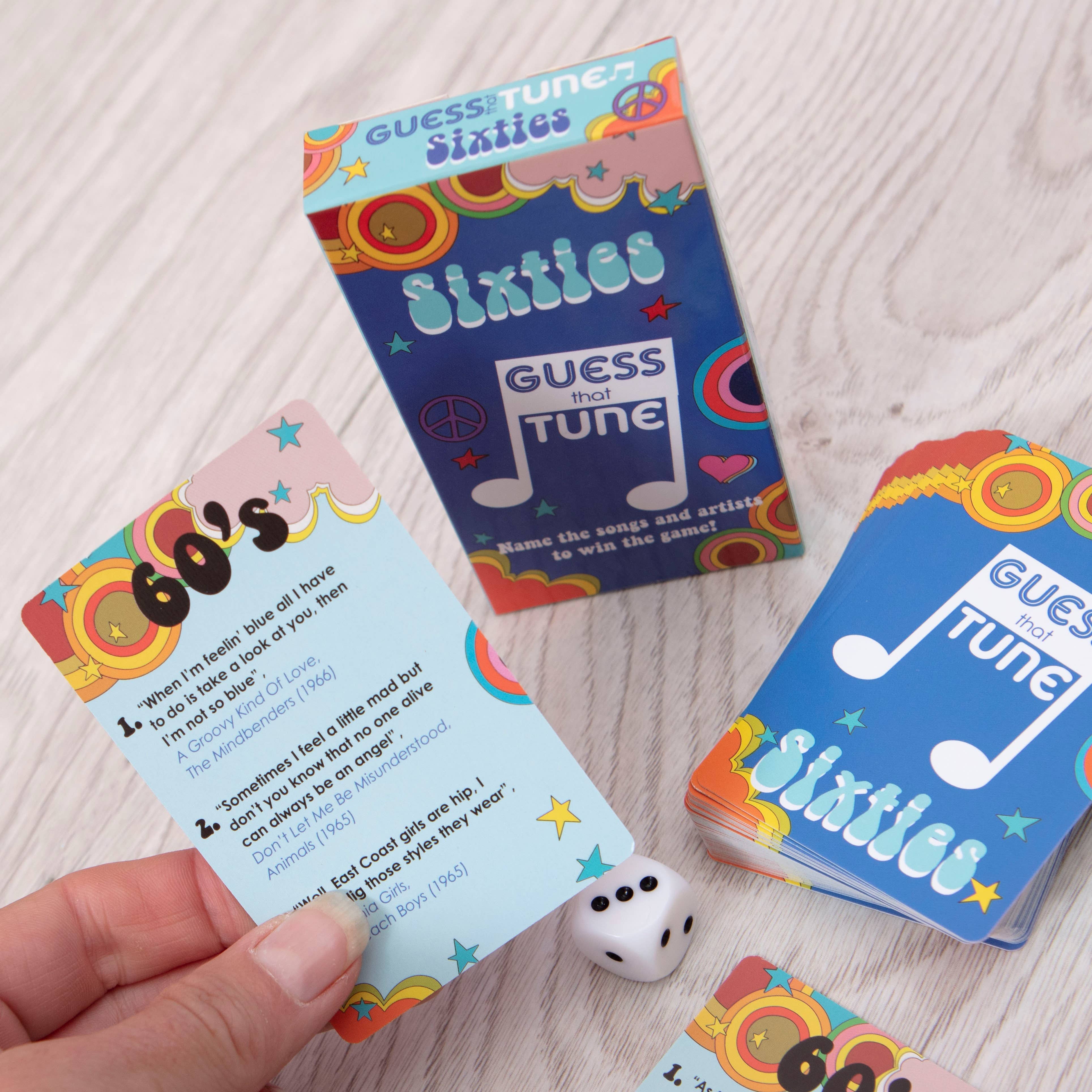 Boxer Gifts - Wholesale Card Game - Sixties Guess That Tune - Music Quiz Family/Party Card Game1