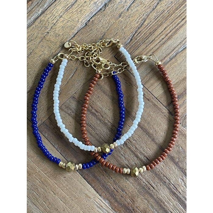 BillieLillie Sieraden - Wholesale Beaded Bracelet - white faceted bracelet1