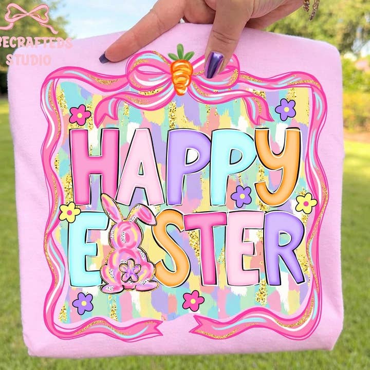 Camiseta Vibrante de Feliz Páscoa por atacado de Blazing Oaks Clothing Company