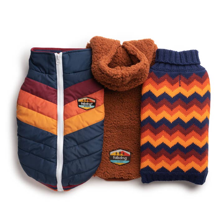 fabdog - Wholesale Pet Coat - Dog - Chevron Dog Coat Navy2