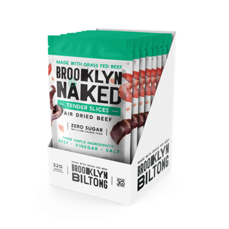 Brooklyn Biltong - Wholesale Jerky - 2oz Grass Fed Biltong Naked Tender Slices Classic 4