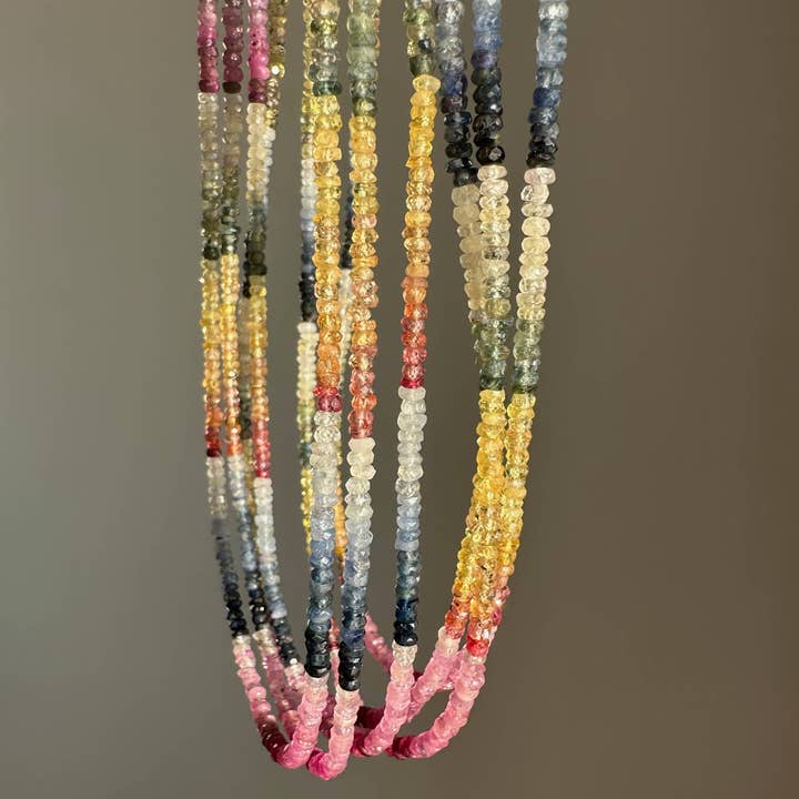 Collar de Zafiro | Joyería con Cuentas Rosadas | Extensor de Gemas de Verano para venta al por mayor de Anokhi Green | Handmade Gemstone Jewelry