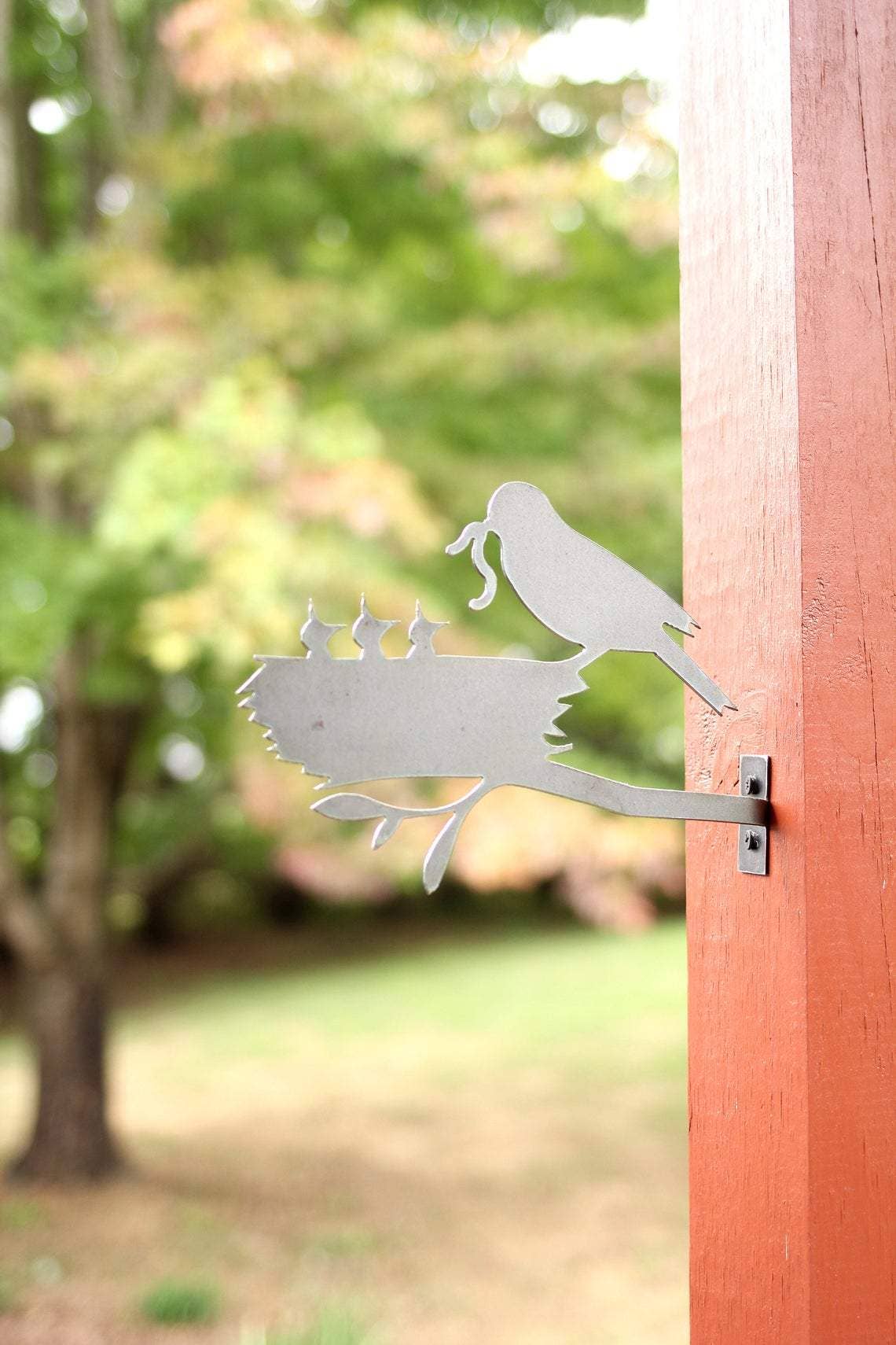 Highland Ridge  |  Handmade Home Decor - Wholesale Outdoor Ornament/Decor - Metal Bird Statue - Mama and Baby Birds Statue9