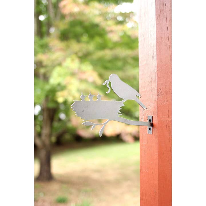 Highland Ridge | Handmade Home Decor - Wholesale Outdoor Ornament/Decor - Metal Bird Statue - Mama and Baby Birds Statue9