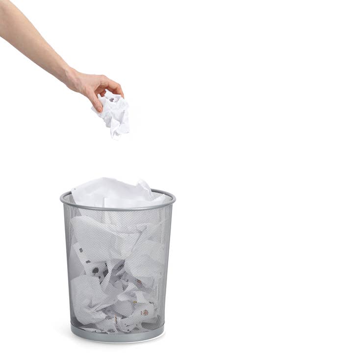 silver Recycle bin, mesh for wholesale on Faire5