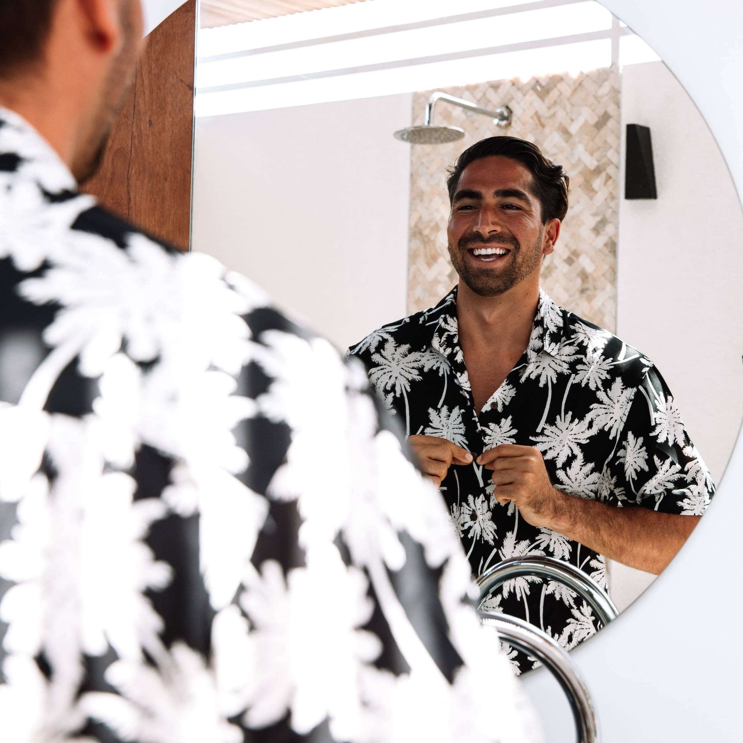 Schwarz The Moon Shine - Kurzarmhemd für den Großhandel auf Faire5