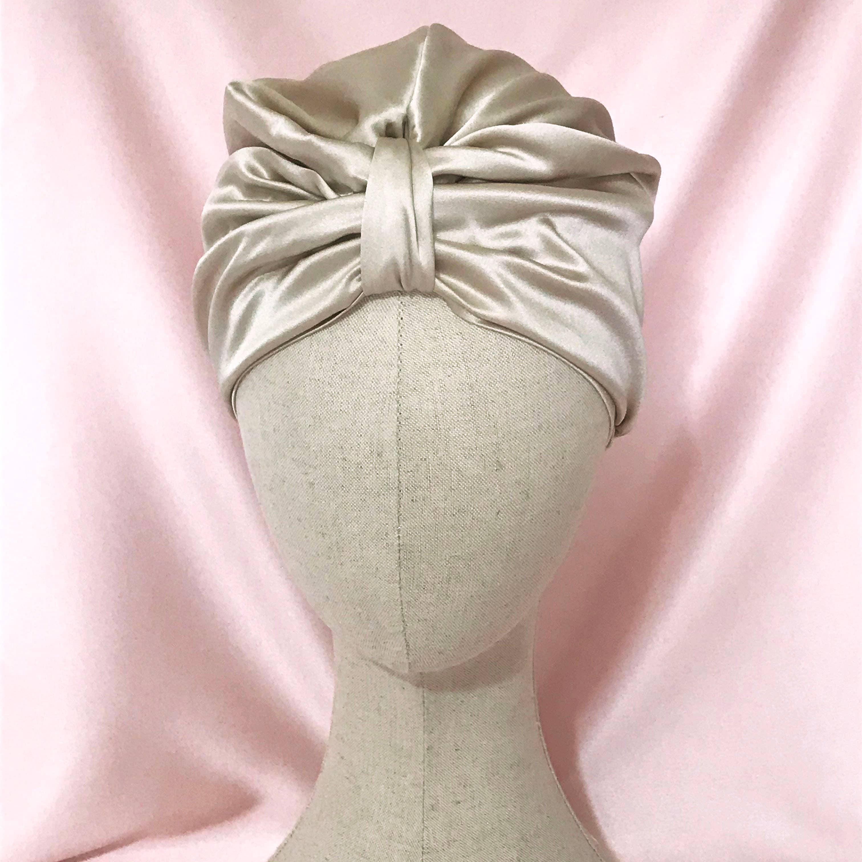 Mille Saisons - Wholesale Sleep Cap / Bonnet - Women's - Champagne Mulberry Silk Sleep Cap Fully Lined- 10 colours1