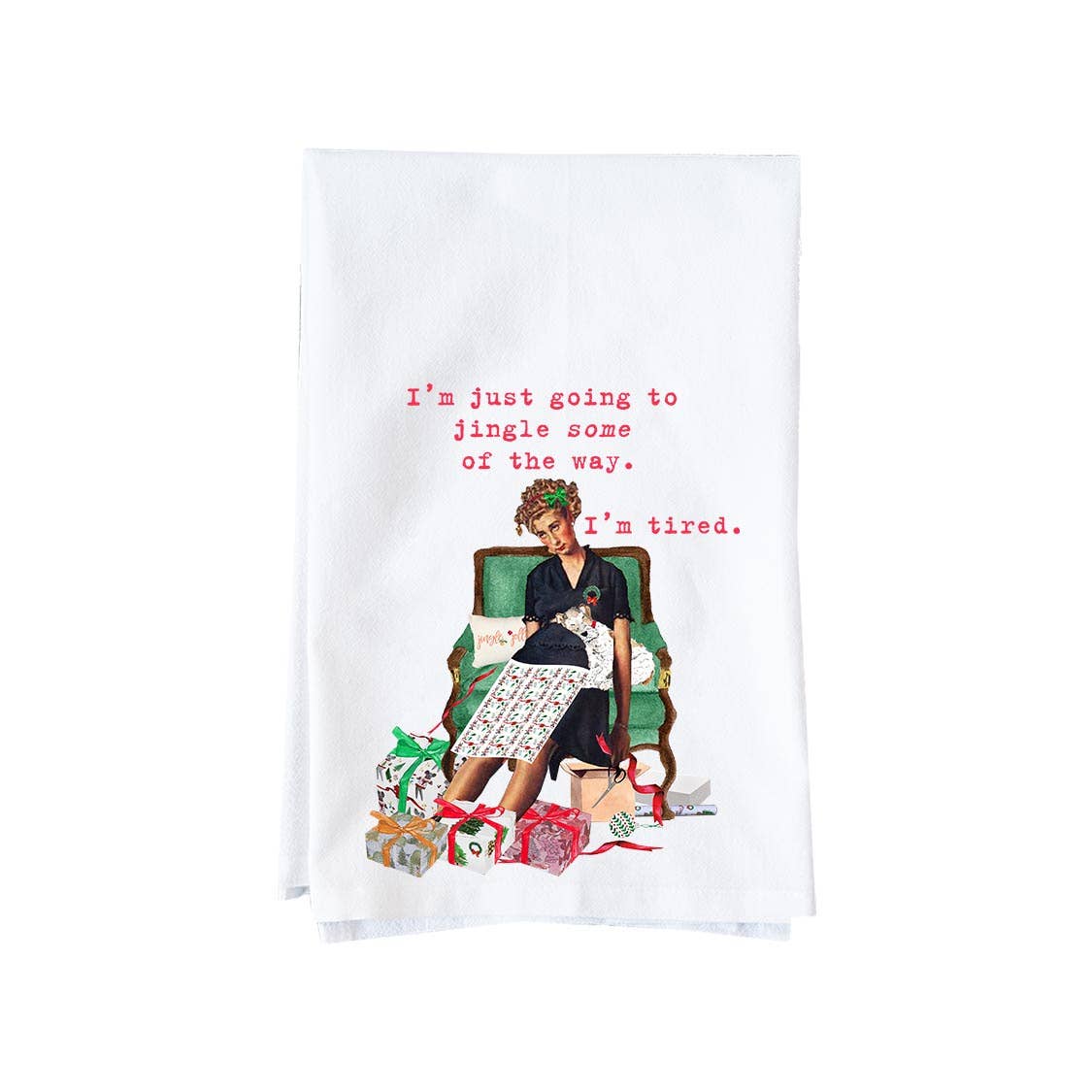Knollwood Lane - Wholesale Tea Towel - Jingle Some of The Way Kitchen Towel0