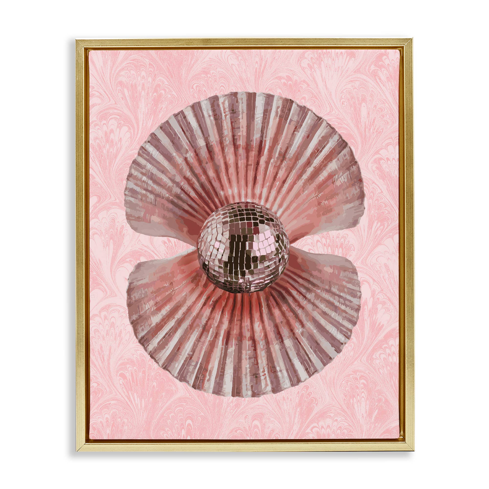 Stupell Industries - Wholesale Wall Sign - Disco Ball Clam Pearl - Framed Wall Art24