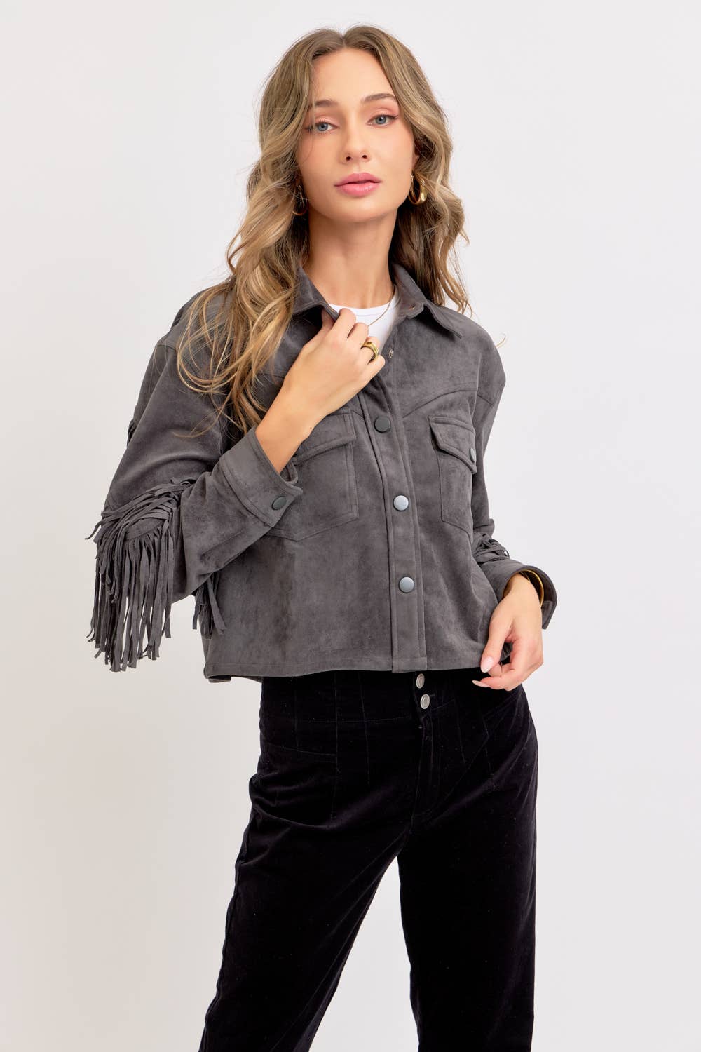 Sweet Lovely by Jen – Großhandel Hemdjacke/Shacket – Damen – Western-inspirierte Wildleder-Shacket59