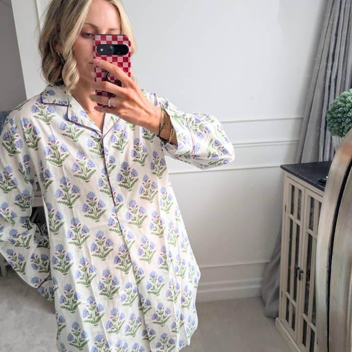 Hilary Blue Nightshirt for wholesale by LNH EDIT