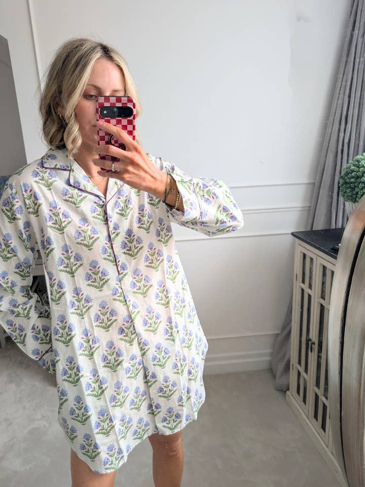 LNH EDIT - Wholesale Nightshirt - Women's - Hilary Blue Nightshirt