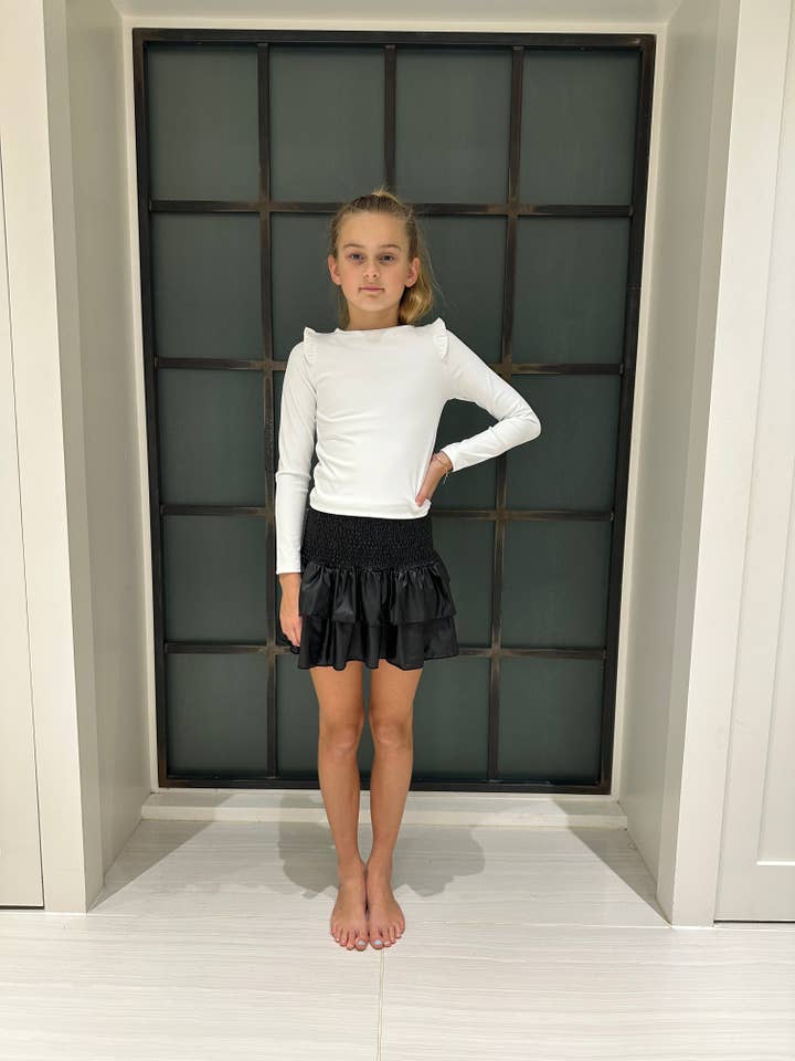 Little Olin - Wholesale Skirt - Kids - AW Black Ruffle Skirt3
