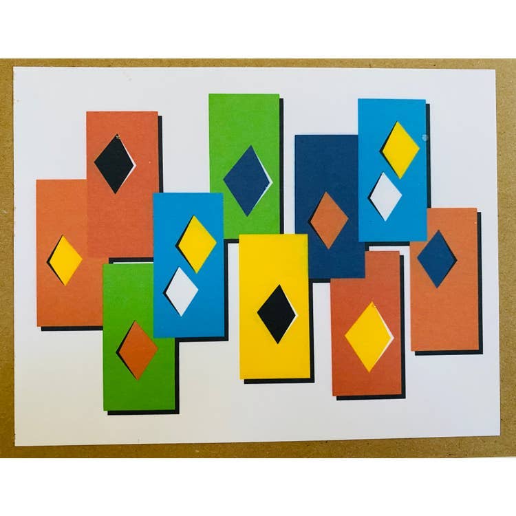 Studio Daedre - Wholesale Stationery/Notecard Set - Pop Diamonds - Loose Card0