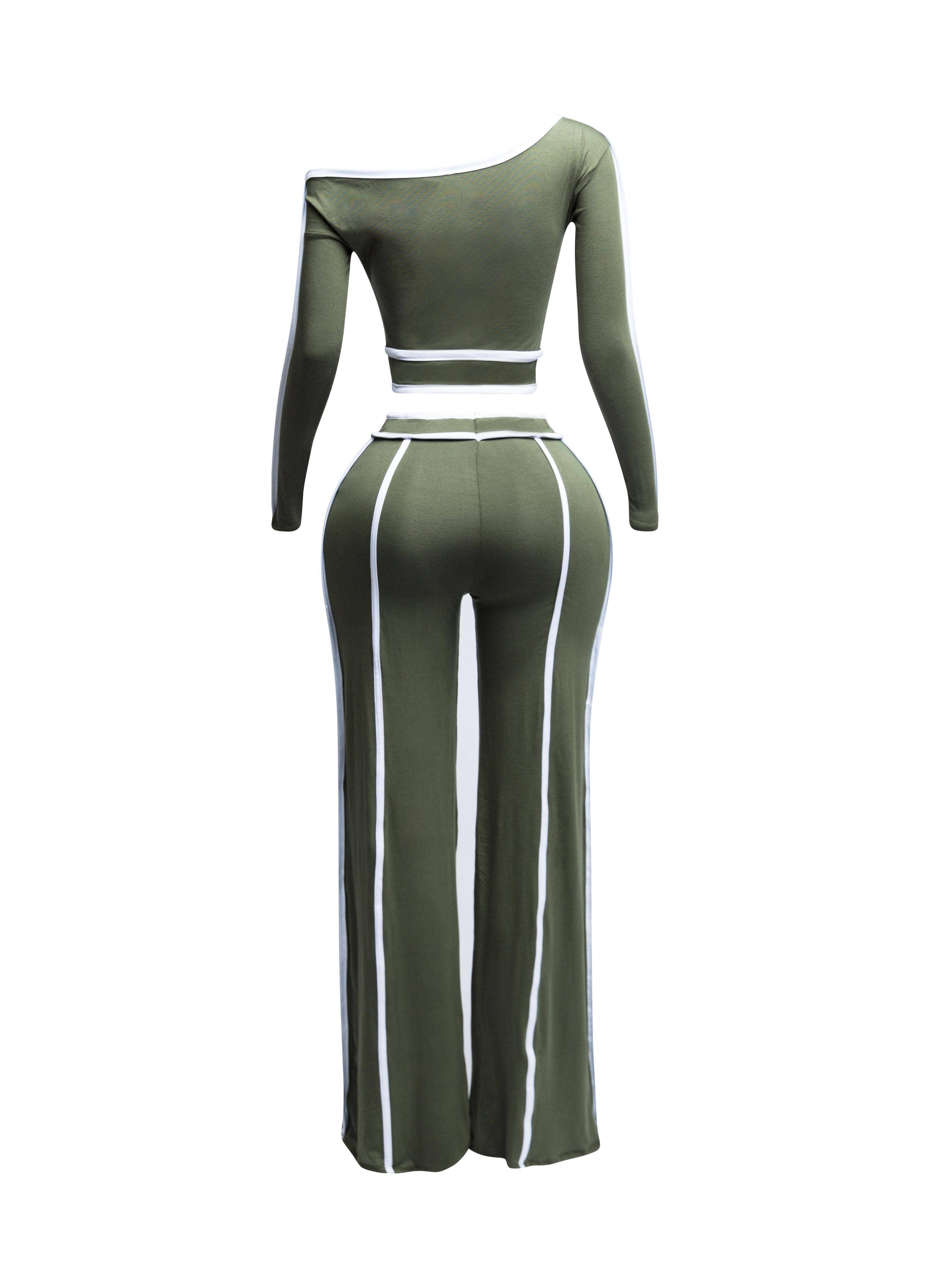 K Too - Wholesale Top & Pant Set (NOT Loungewear) - Women's - off shoulder long sleeve top with wide leg pants8