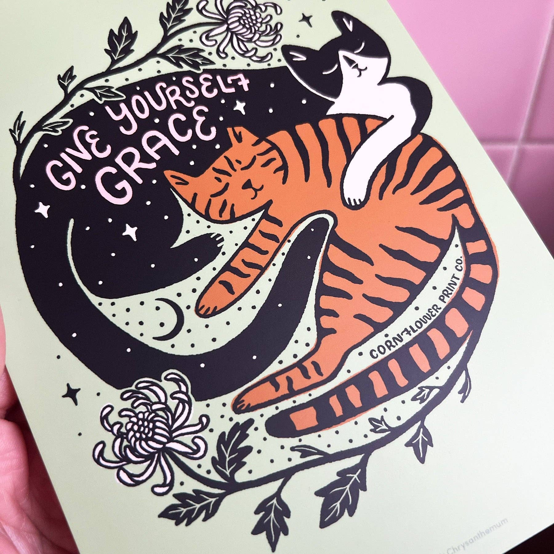 Cornflower Print Co. - Wholesale Postcard - Postcard | November Birth Flower | Chrysanthemum1