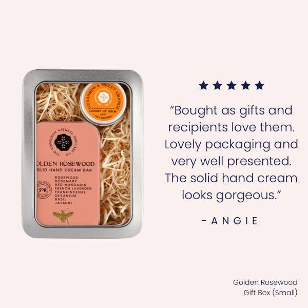 The Edinburgh Natural Skincare Company - Wholesale Bath & Body Set - Small Golden Rosewood Luxury Gift Box3