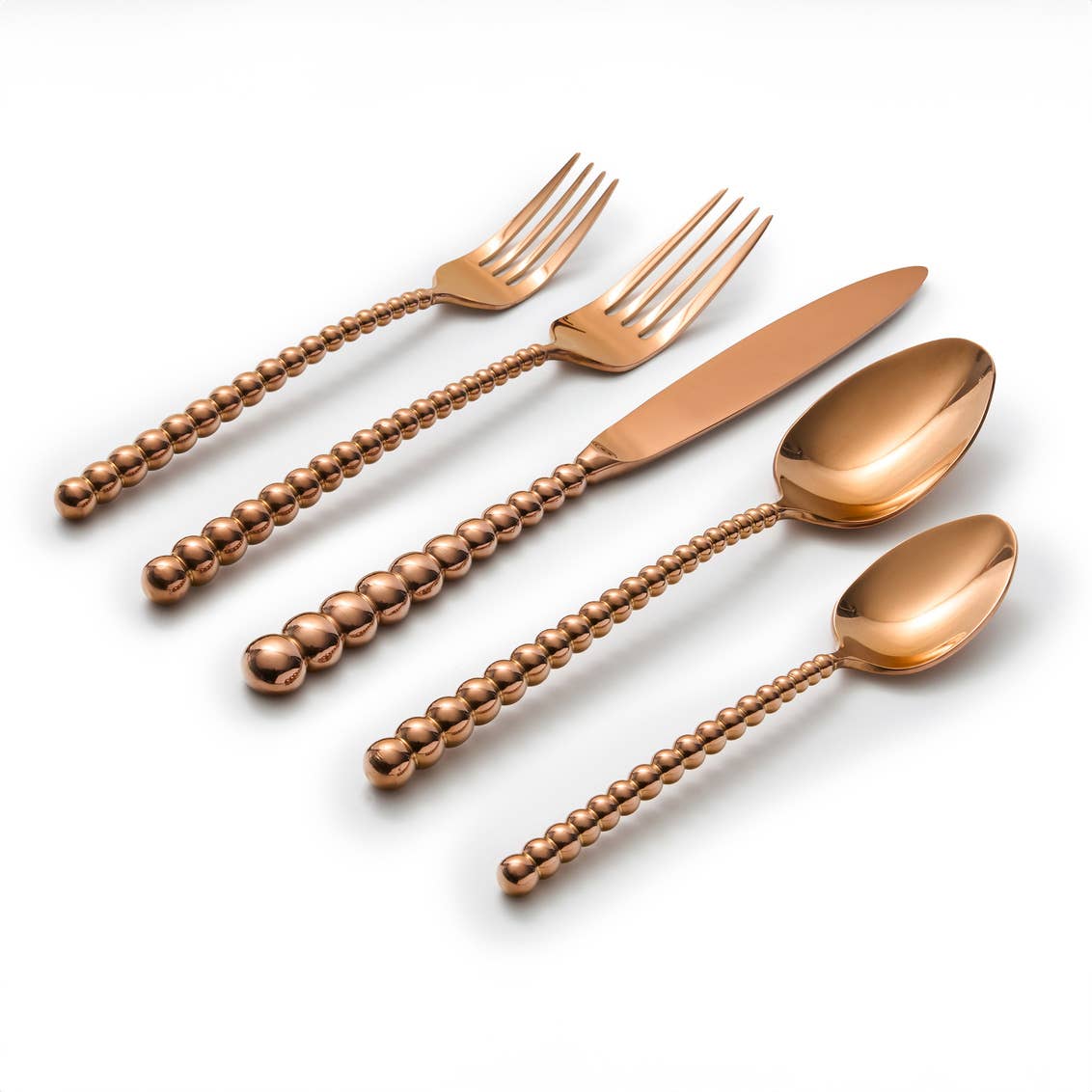 Ricci Argentieri - Wholesale Flatware Set - 18/10 Rondure Copper PVD 20pc Flatware Set2