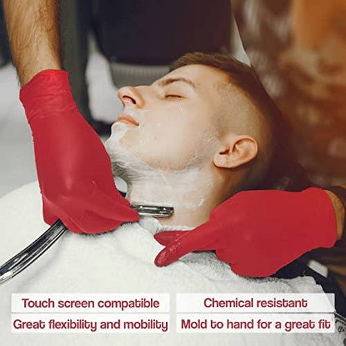 BranVx Distributors - Wholesale Hair Dye - L3VEL3 Red Nitrile Glove 100 Count - Large3