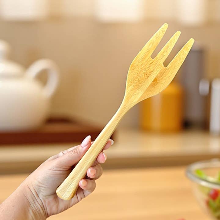 Bamboo Salad Serving Fork | Dining Gift Bestseller for wholesale by Bamboo Switch