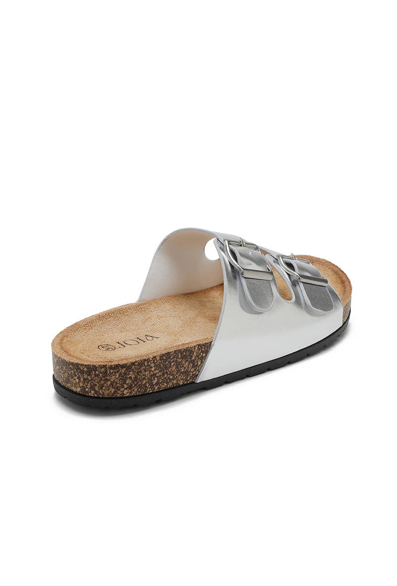 Joia Paris - Wholesale Sandaal - Dames - platte sandaal met dubbele band en verstelbare gesp W-1297