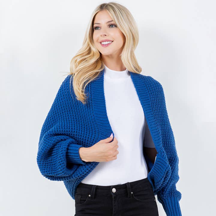 Sensibling Corp. – wholesale Cardigan – Women’s – Cozy Open Front Knit Shrug8