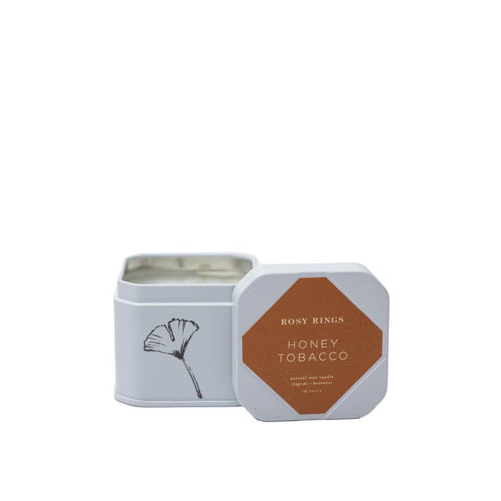 Boîte de voyage au tabac au miel pour la vente par Rosy Rings