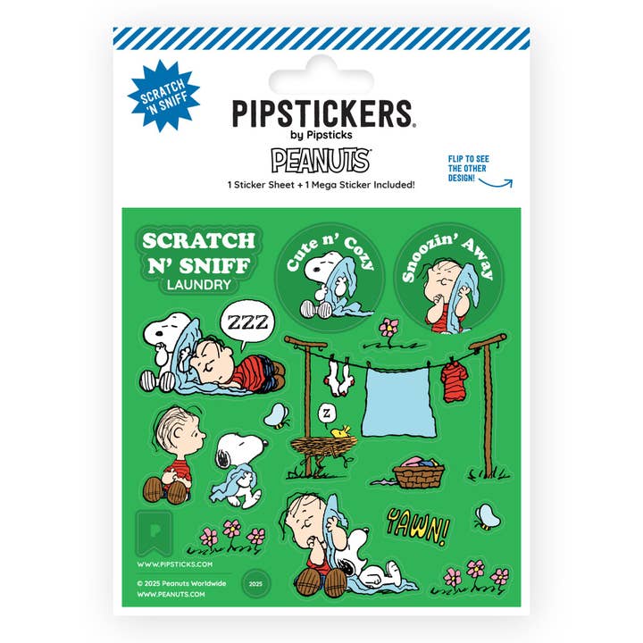 Pipsticks - Wholesale Sticker - Peanuts Laundry Day Scratch 'n Sniff (2ct)