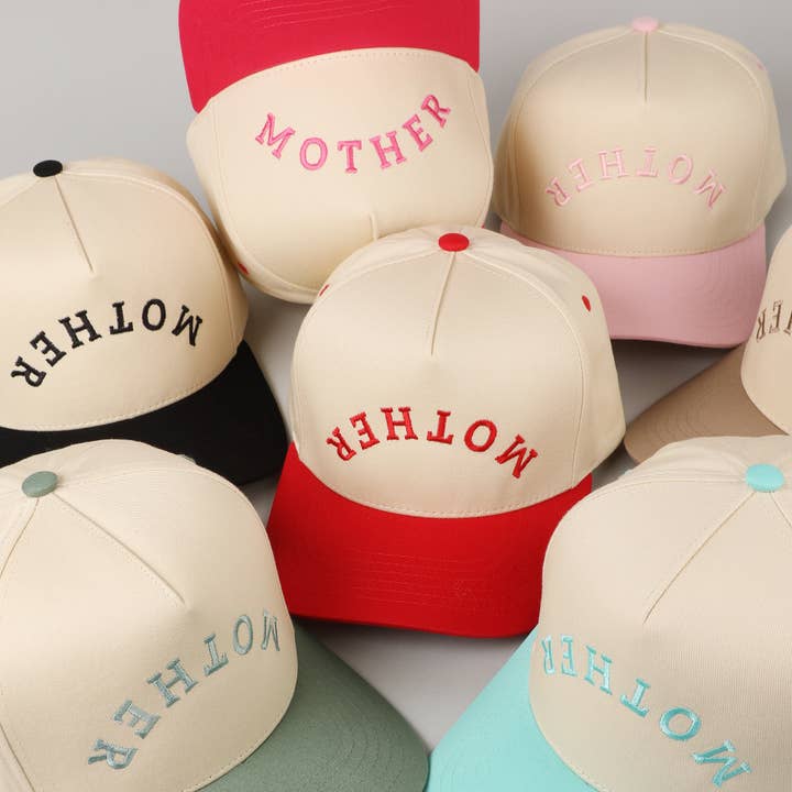 Fashion City - Wholesale Baseball Cap - Women's - MOTHER Upside Down Lettering Embroidery Cap1