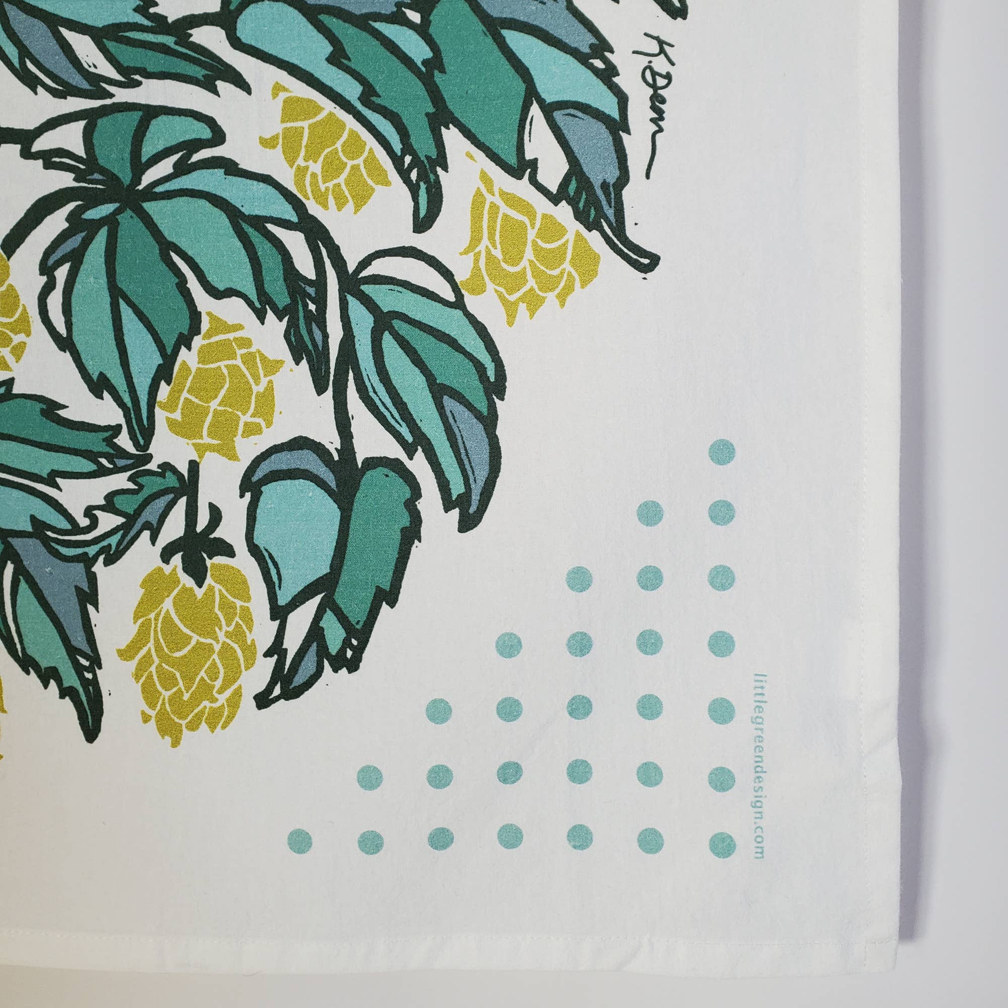 Little Green - Wholesale Dishcloth - Hops 100% Cotton Flour Sack Kitchen Towel, 24" x 24"1