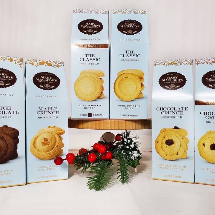 Mary Macleod's Shortbread – Engroshandel Chokoladebar – Blå toppede æske med hollandsk chokolade