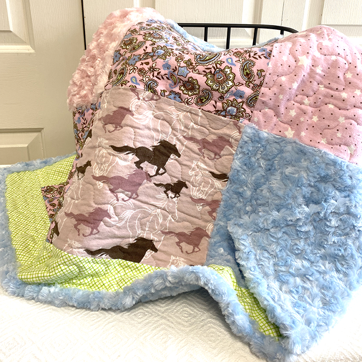 Wetona’s Handmade - Wholesale Quilt - Kids & Baby - Paisley Horse Baby Quilt1