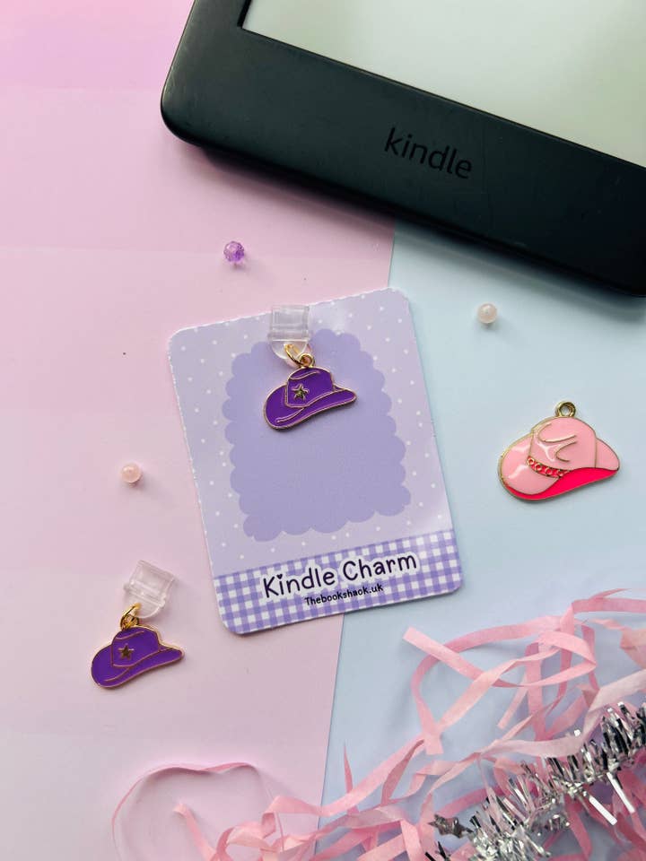 Purple Cowboy Hat Enamel Kindle Charm – Shop Ready for wholesale by TheBookShack