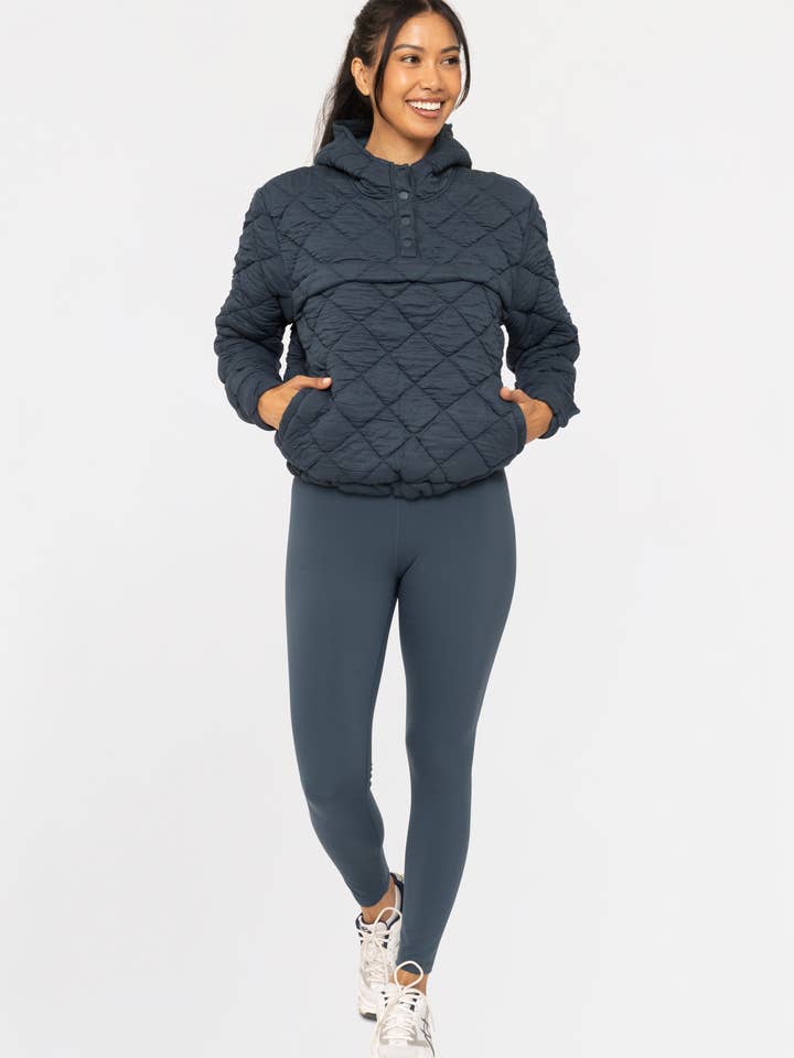 Mono B - Wholesale Hoodie - Women's - Quilted Fleece Pullover Hoodie