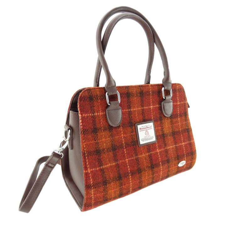 Glen Appin Of Scotland - Wholesale Tote Bag - Women's - LB1227 Harris Tweed 'Findhorn' Midi Tote Bag7