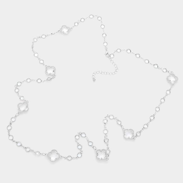 Sensibling Corp. - Wholesale Pendant/Charm Necklace - Quatrefoil Station Long Necklace16