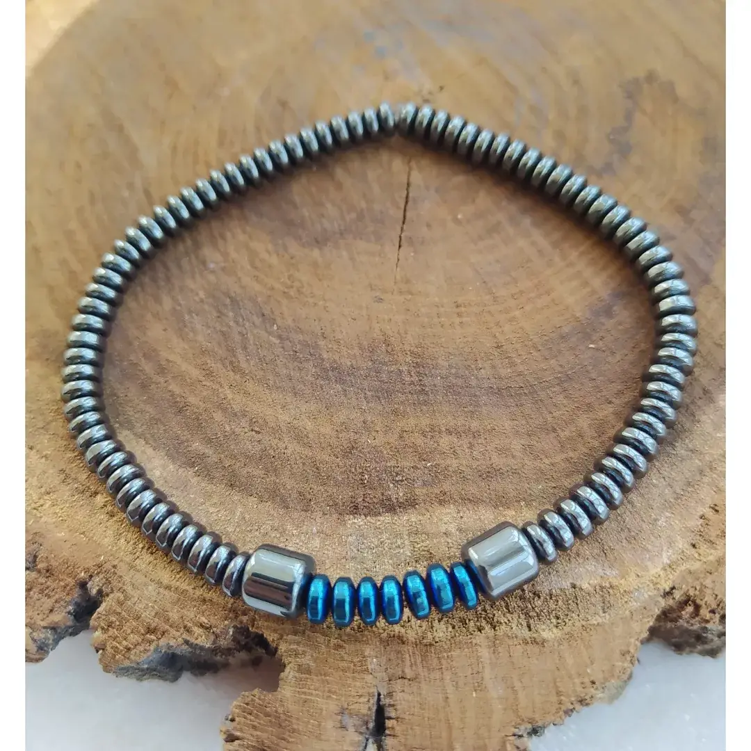 Gypsy Soul - Wholesale Jewelry - Men's - Men's Gemstone Bracelets Onyx and Hematite-Assortment 12 Pcs9