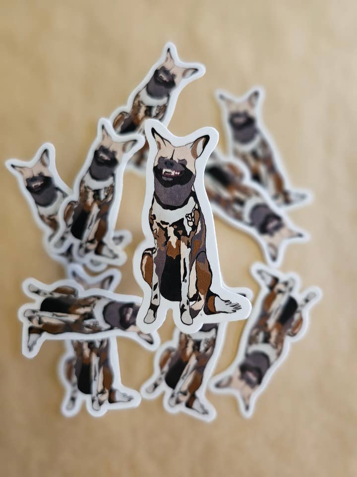 Autocollant en forme de lion peint africain pour la vente par Covered With Art