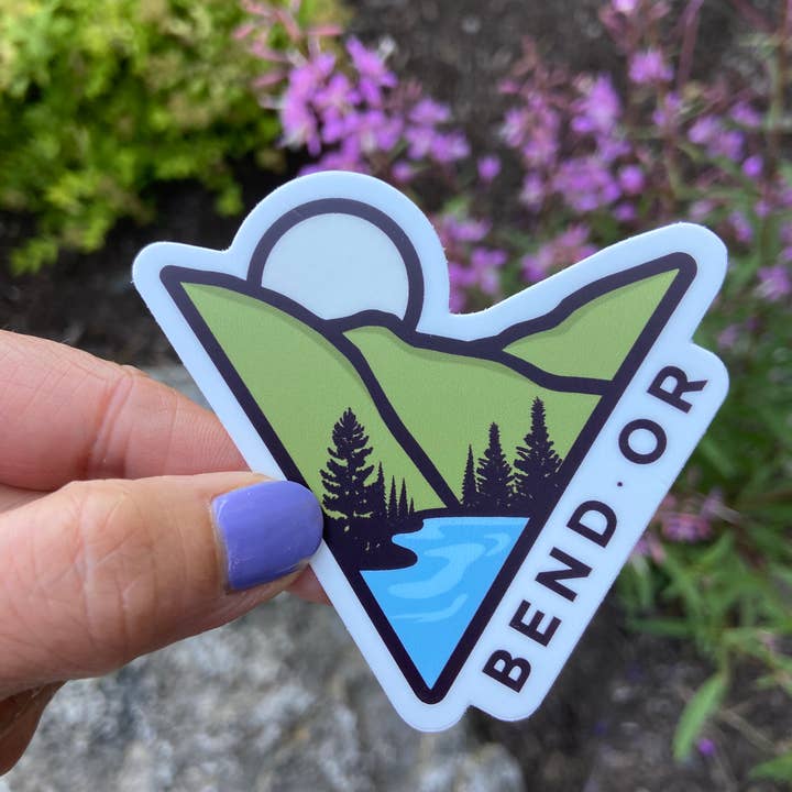 Graphic Heart - Wholesale Sticker - Triangle Mountain Bend Oregon - Vinyl Sticker